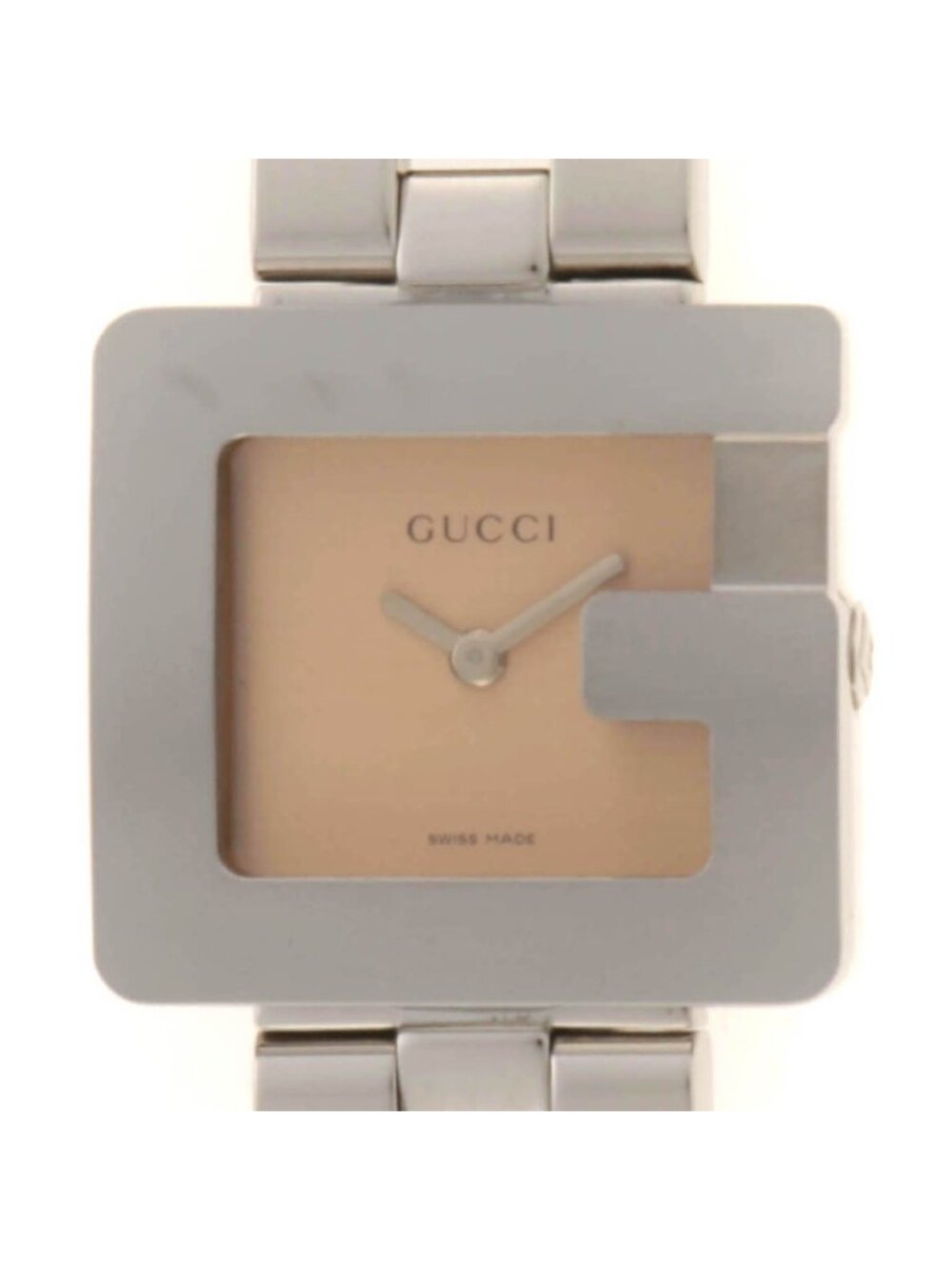 Gucci G Square Watch Stainless Steel Pink Dial Quartz
